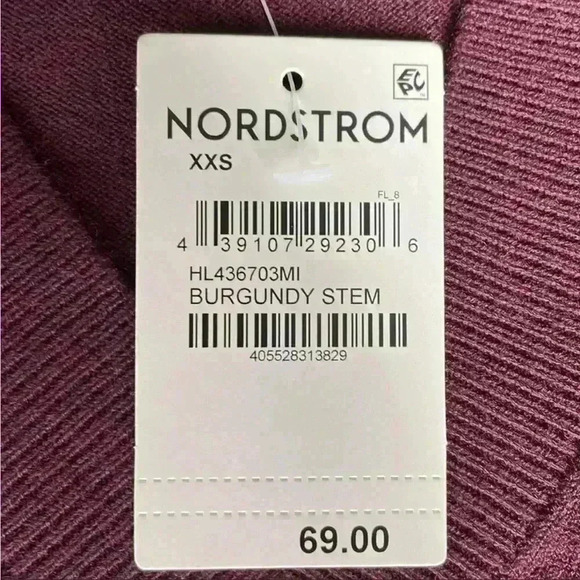 Chelsea28 Oversize V-Neck High/Low Sweater in Burgandy Stem Size XXS NWT - Picture 6 of 9